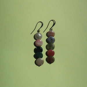 JASPER COIN EARRINGS