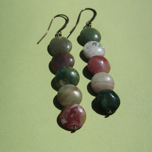 JASPER COIN EARRINGS