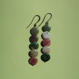 JASPER COIN EARRINGS